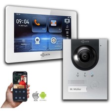 Goliath Videocitofono 2 Fili con Telecamera Argento 