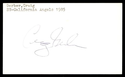 Craig Gerber Baseball Index Card Signed Auto Autograph (no COA) *e2