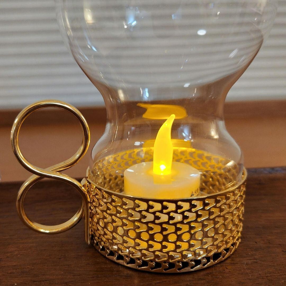 iittala Tsaikka Candle Holder 24Karaatti Lanthanum 1980s Vintage iittala Tsaikka Candle Holder 24Karaatti Lanthanum 1980s Vintage