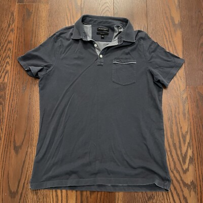 Banana Republic Mens Polo Pocket Shirt XL Gray Luxury Touch