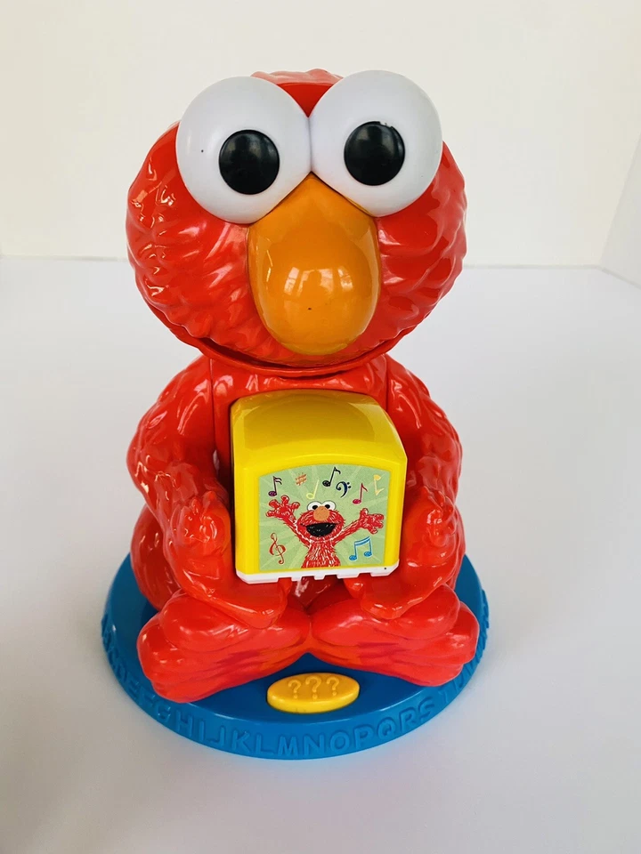 SESAME STREET ELMO Alphabet 块查找和学习谈话玩具 M 测试破损 — 第 4/4 张图片