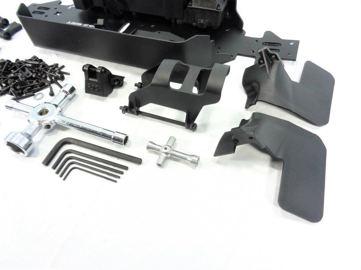 GPM Aluminium Chassis Schutzplatte Für Arrma KRATON/Outcast/Notorious/SENTON 6S BLX – 1-teiliges Set In Schwarz