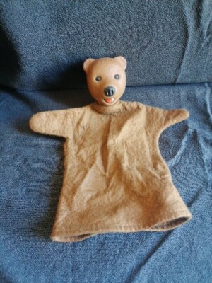 Ours POUPEE Marionette Vintage NICOLAS Pimprenelle Bonne Nuit Les Petits 