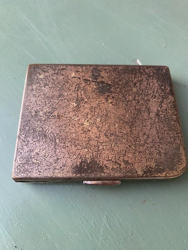 Specchio compatto in polvere vintage marcato Elgin American Made in USA cervo allegro - Foto 2 di 7