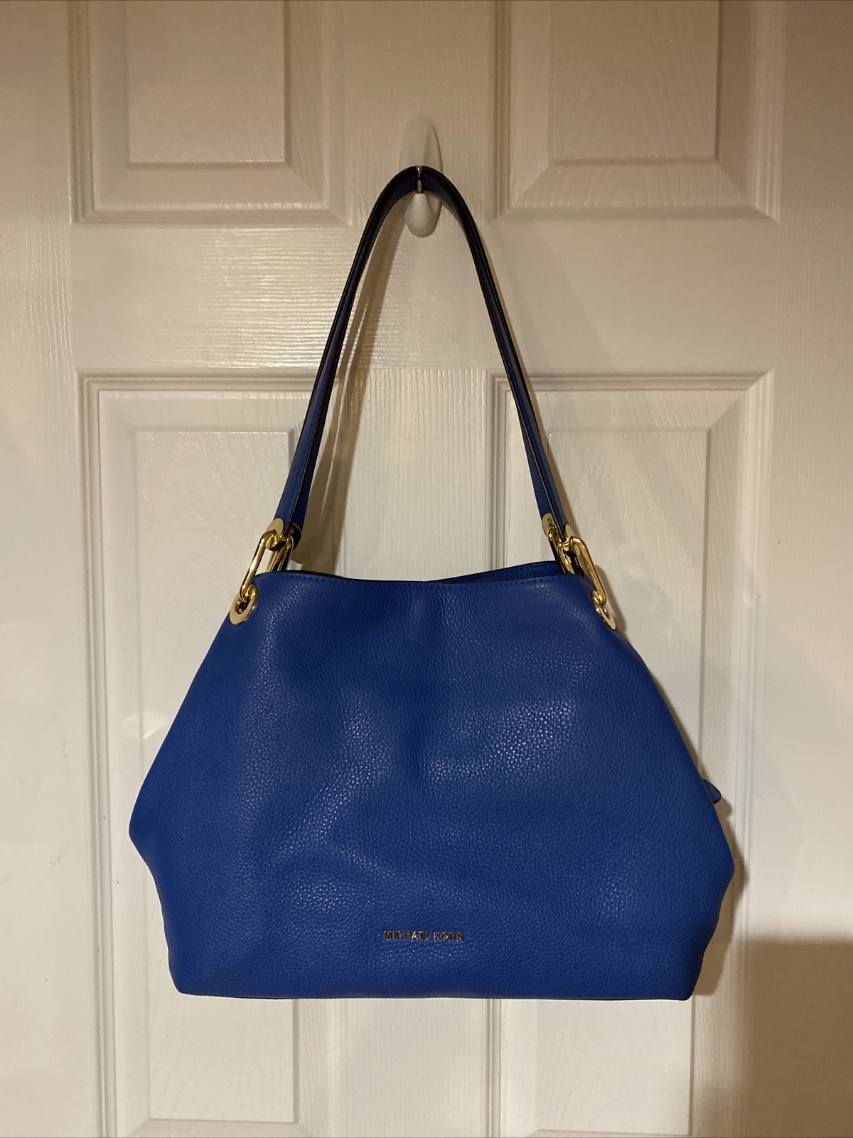 Michael Kors Raven Pebbled Leather Tote Shoulder Bag … Gem