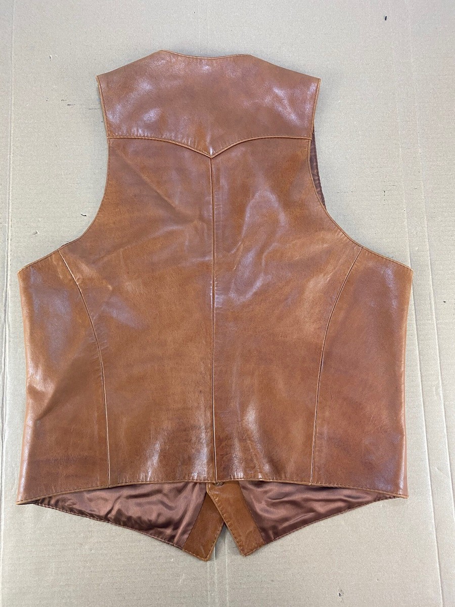 Vintage Leather Gunslinger Western Motorcycle Biker Cowboy Concho