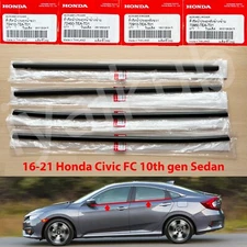 16-21 Genuine Honda Civic FC sedan outer door belt molding weatherstrip seal