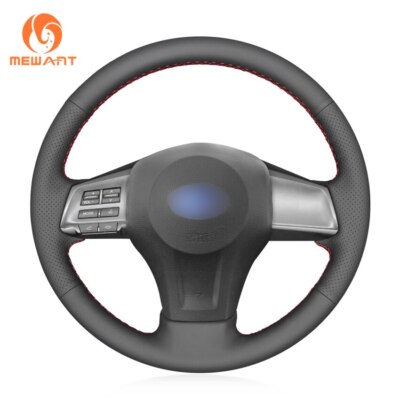 For Subaru Legacy Steering Wheel Cover Leather Carbon Alcantera Suede Wrap J
