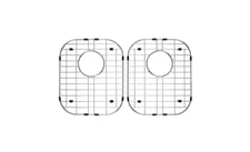 Superior Sinks 12.2-in x 14.17-in Back Center Drain Stainless Steel Sink Grid