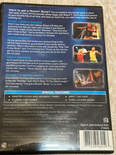 Rockin' Body Sean T Workouts (DVD , 2-Disc Set) Preowned Very Good Condition - Picture 8 of 8