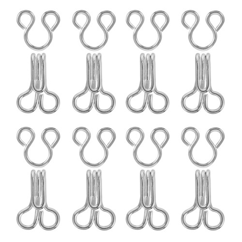 200 Pairs Metal Collar Hook Clothing Clasp Button Sweaters Buckle