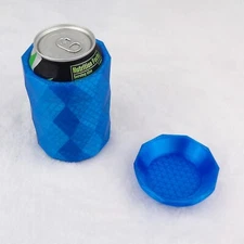 Insulated Rubber Can Koozie – 3D Printed – Reusable Drink Cooler – Unique Gift