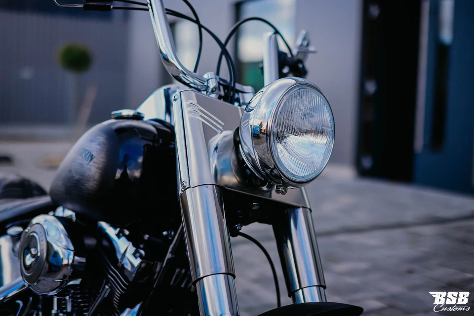 7" Scheinwerfergehäuse CHROME  für alle Harley Davidson Softail Modelle - Bild 2 von 4