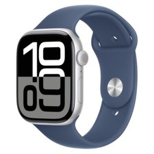 Apple Watch Series 10 GPS - 46mm - Silver Aluminium, Denim Sport Band -Very Good