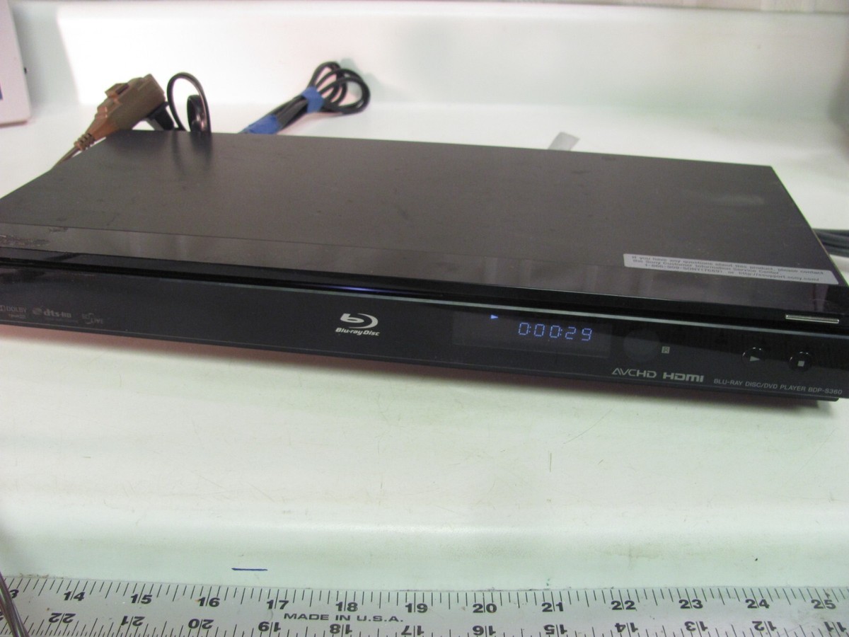 Sony BDP-S360 1080p Blu-ray Disc and DVD Player No Remote preowned