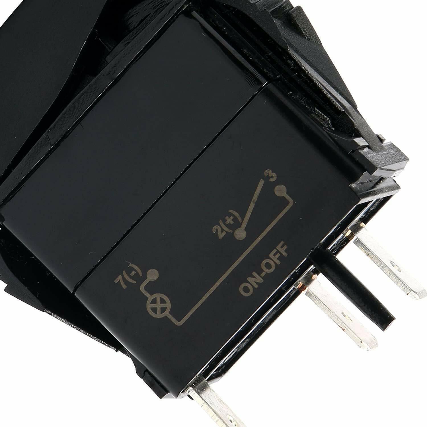 4Pack 12V 20 Amp Red LED On/Off Boat Marine SPST 3P Rocker Switch with ...