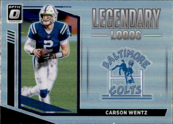 Carson Wentz 2021 Donruss Optic Legendary Logos Silver Prizm #LL-9 Colts Insert