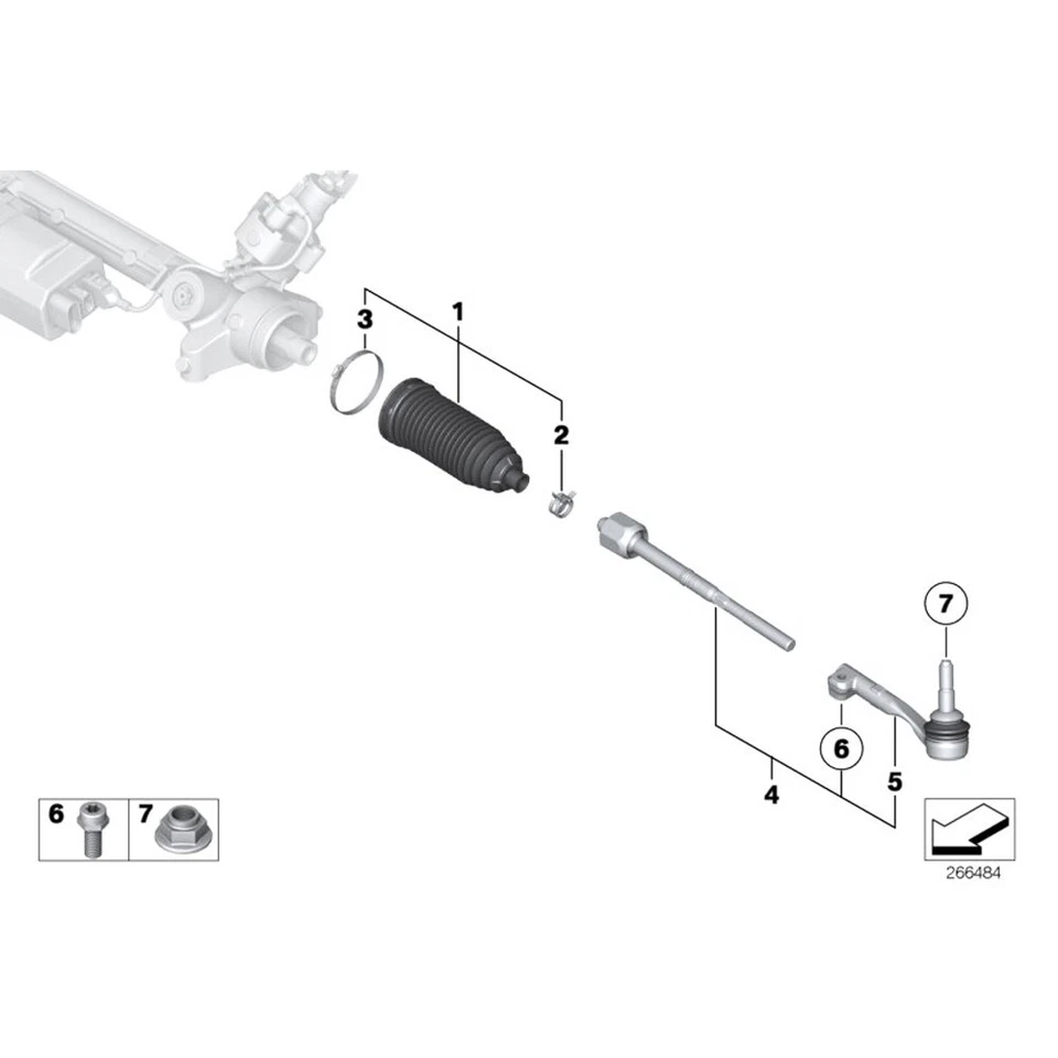 2 barras de amarre delanteras interiores y exteriores L&R para BMW F22 F23 F30 F31 F32 320i 430i xDrive Foto 3 de 3
