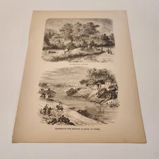 Gardens Of The Emperor Of Japan At Yeddo c. 1894 Engraving (343)