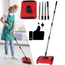 Adjustable Height Carpet Sweeper Manual Vacuum Floor Sweeper for Home Pet Hair