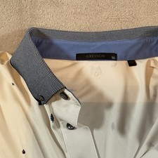 Greyson Golf Polo Shirt Mens XL White Wolf Animals All Over Print Performance