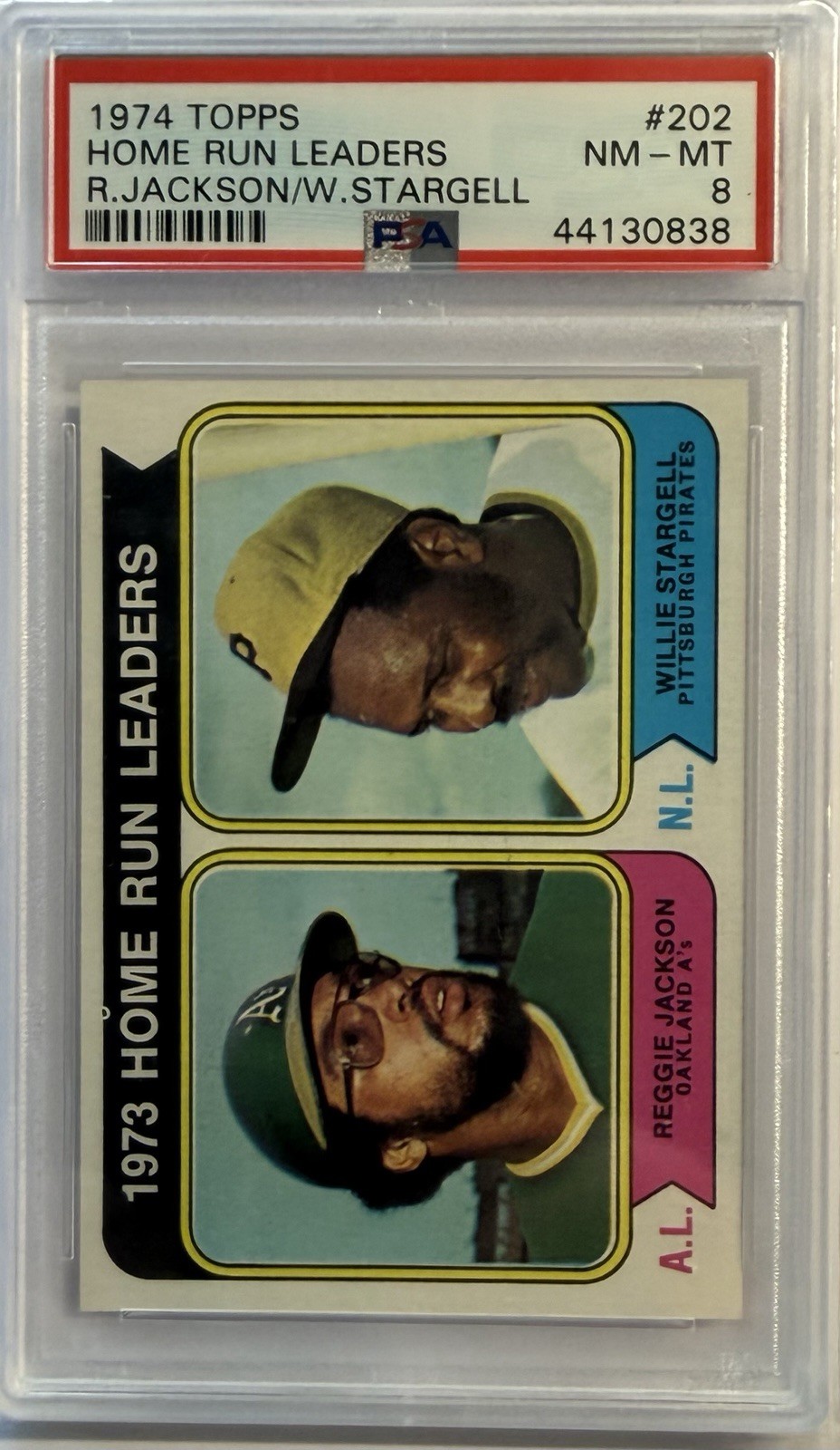 1974 Topps TOPPS R.JACKSON/W.STARGELL #202 Home Run Leaders front