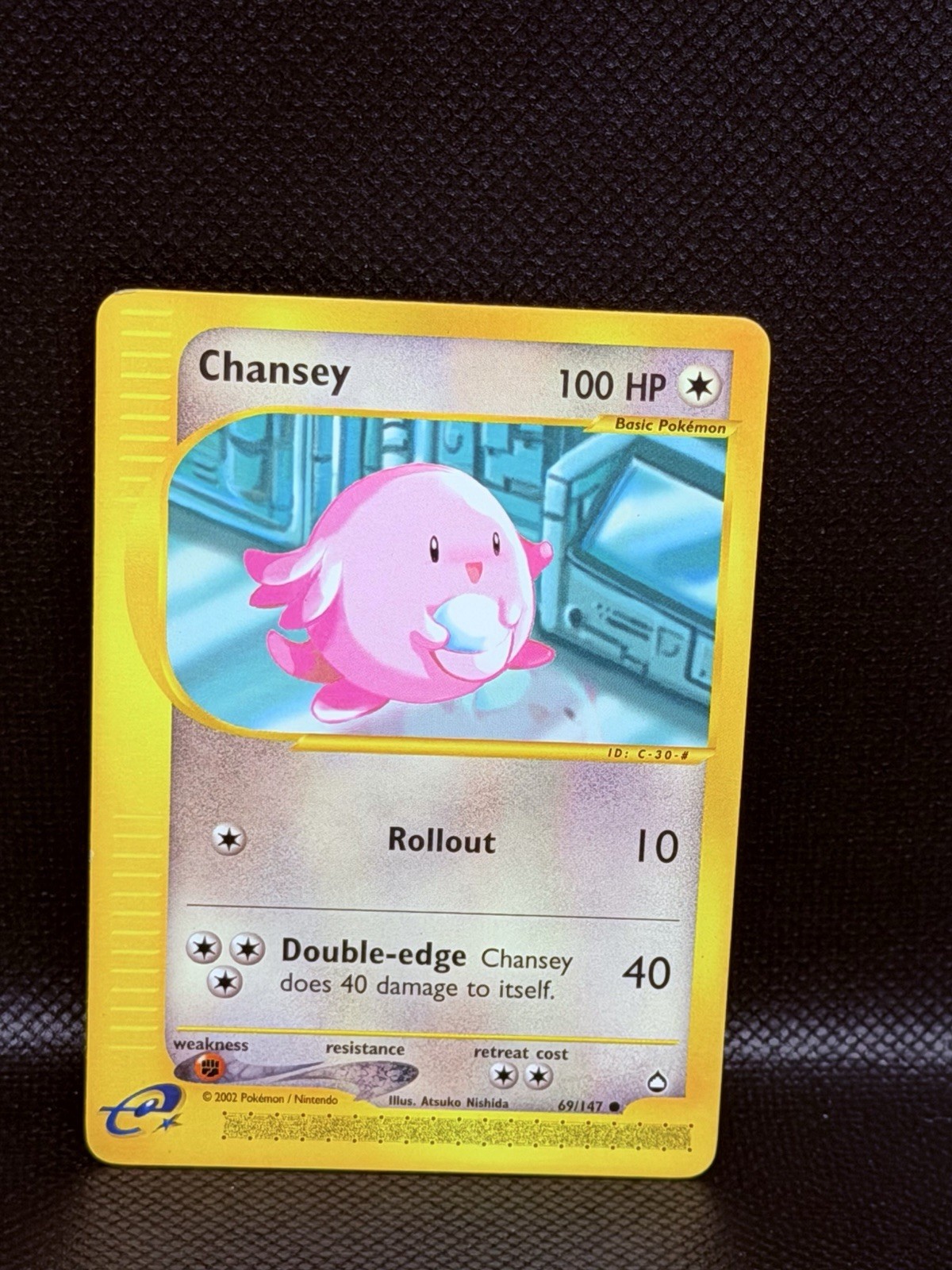 Pokémon Chansey 69/147 Aquapolis Common NM Pokemon Card 2002 Vintage Vtg TCG