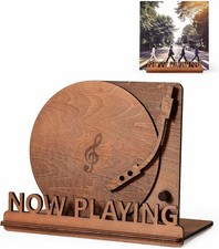 Now Playing Vinyl Record Stand Tabletop LP Display Holder Gift for Music Lovers