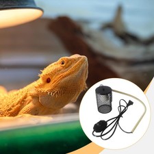 Reptile Heat Lamp Guard, Warmer Light Mesh Cage with Adjustable Switch, Bulb Not