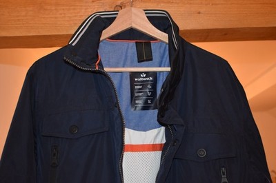 Walbusch Aquastop Jacke Herren Gr. M Marineblau Wasserdicht Ungetragen Wie Neu