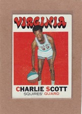 1971-72 TOPPS BASKETBALL CHARLIE SCOTT ROOKIE #190 SQUIRES VGEX *A42706