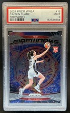 2024 Panini WNBA Prizm Caitlin Clark Fireworks RC Rookie #13 Fever PSA 9