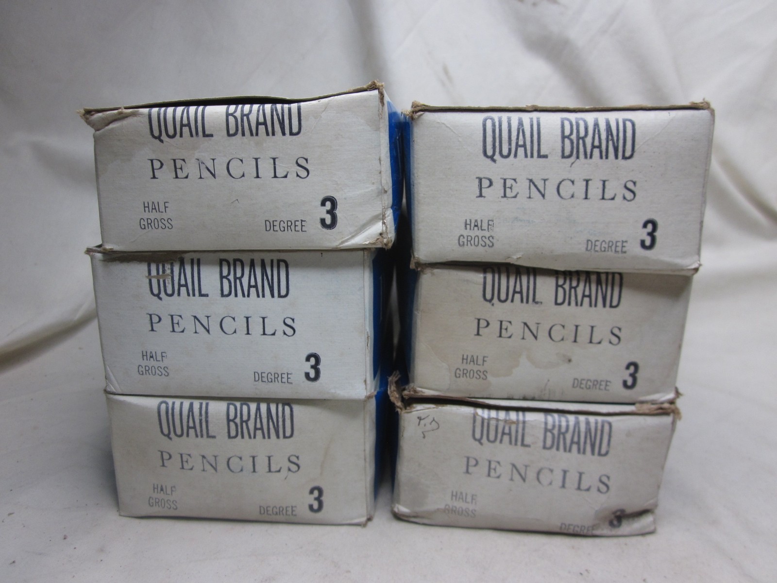 rare vintage QUAIL BRAND PENCILS HALF GROSS DEGREE 3 NOS 72 pencil