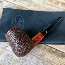 Ascorti Italia Business Straight Rusticated  Briar Tobacco Pipe Italy - New