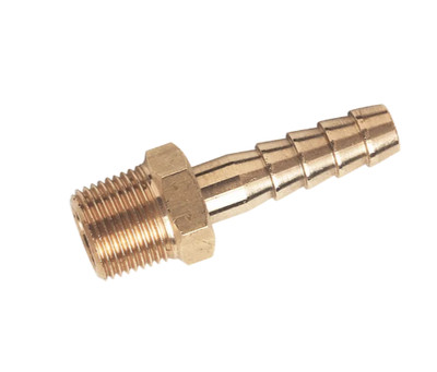 1/4'' BSP x 3/16 (5mm) Messing Schlauchanschluss passend für Schlauch Innendurchmesser 3/16 (5mm Innendurchmesser)