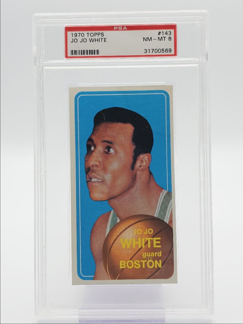 JOJO WHITE 1970-71 TOPPS BASKETBALL ROOKIE BOSTON CELTICS #143 RC PSA 8 Q7113