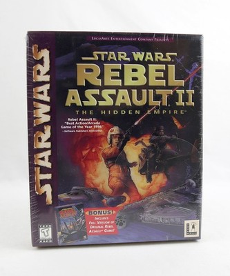 SEALED 1995 Star Wars: Rebel Assault II 2 The Hidden Empire LucasArts Big Box PC