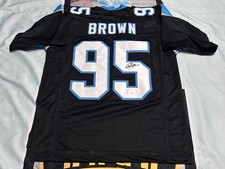 Derrick Brown signed custom Jersey auto autograph JSA size XL CERTIFIED