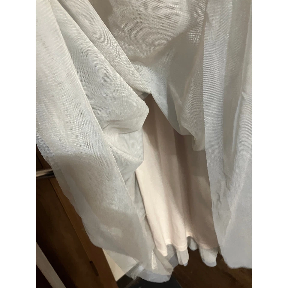 Pink & Violet Dress Size 7 Girls Silver Lace Light Blue Maxi Chiffon formal - Image 4 of 4