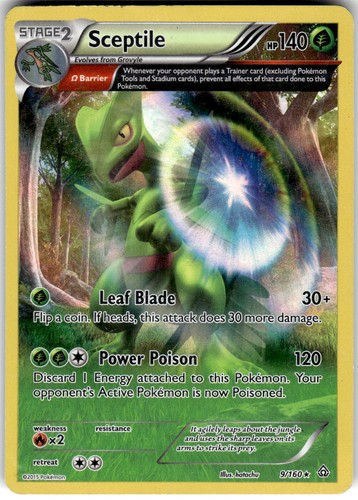 Pokemon Sceptile 9/160 Holo Rare Affrontement Primal Proche Du Neuf - Photo 1/2