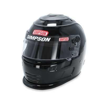 Simpson Racing 7707382 SA2020 Speedway Shark Racing Helmet 7-3/8 Black