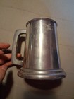 Vintage Pewter Beer Mug Glass Bottom — photo 5