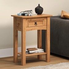 Corona Console Table 1 Drawer Mexican Solid Wood Pine Wooden Hallway Stand Table