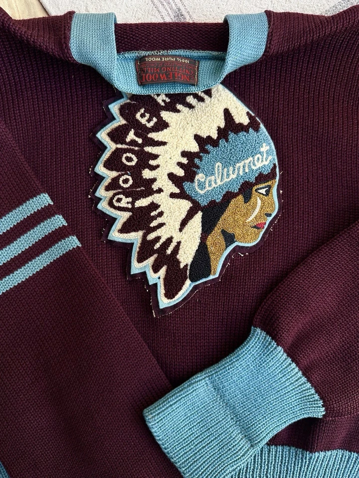 Suéter cárdigan colegial vintage de lana con cremallera de los años 30 para mujer S/M Foto 3 de 4