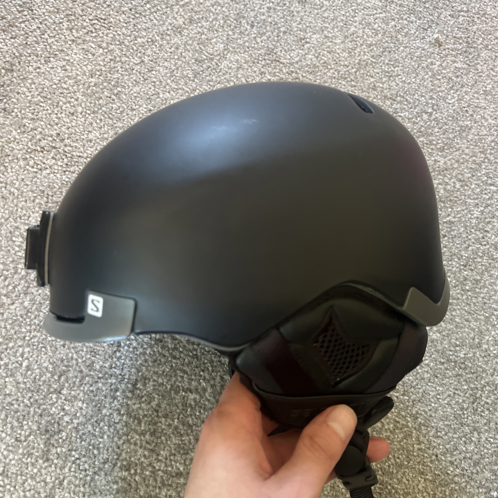 Casco da sci Salomon Hacker taglia grande 58 59 cm nero grigio opaco