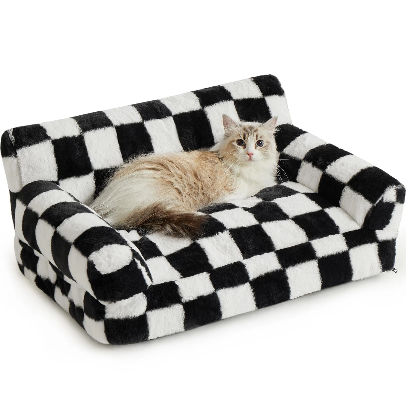 Cat Couch & Dog Couch Bed, Pet Sofa for Small Pet, Cute Cat Sofa, Checkered D...