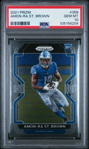 Amon-Ra St. Brown 2021 Panini Prizm #358 PSA 10 (RC)