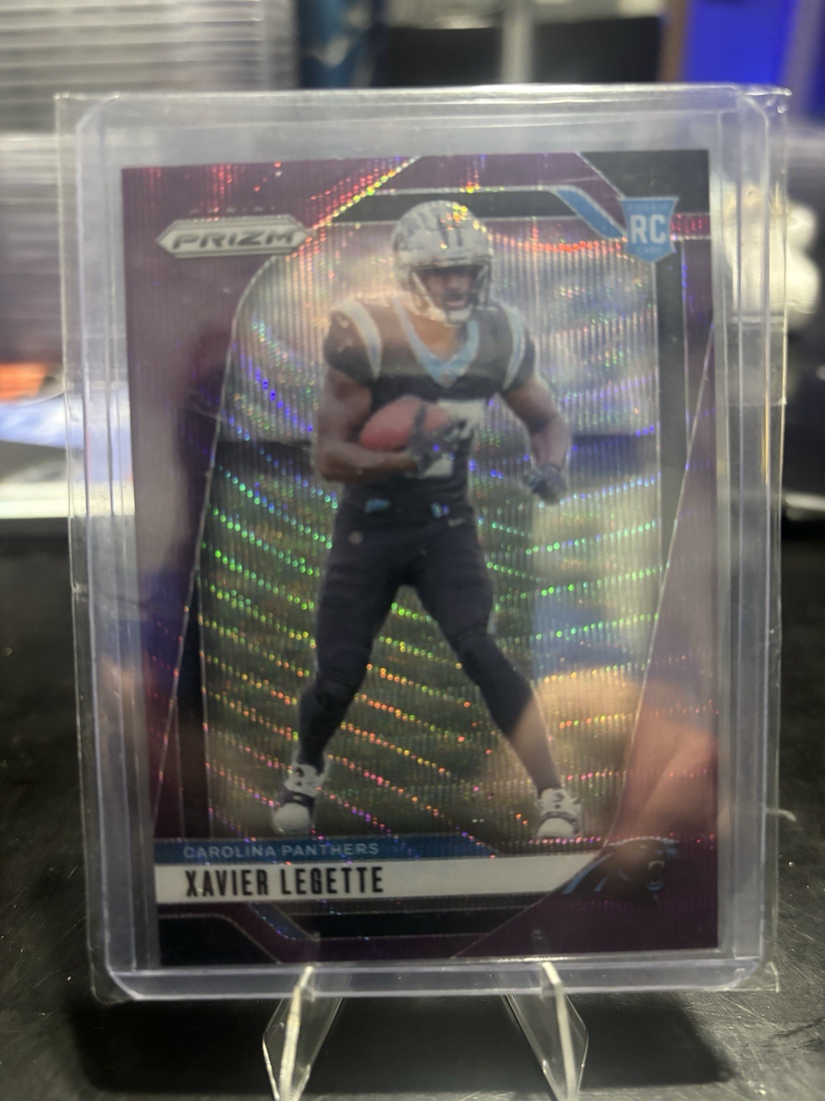 2024 Panini Prizm - Rookies Xavier Legette #398 Purple Wave Prizm /99 (RC)