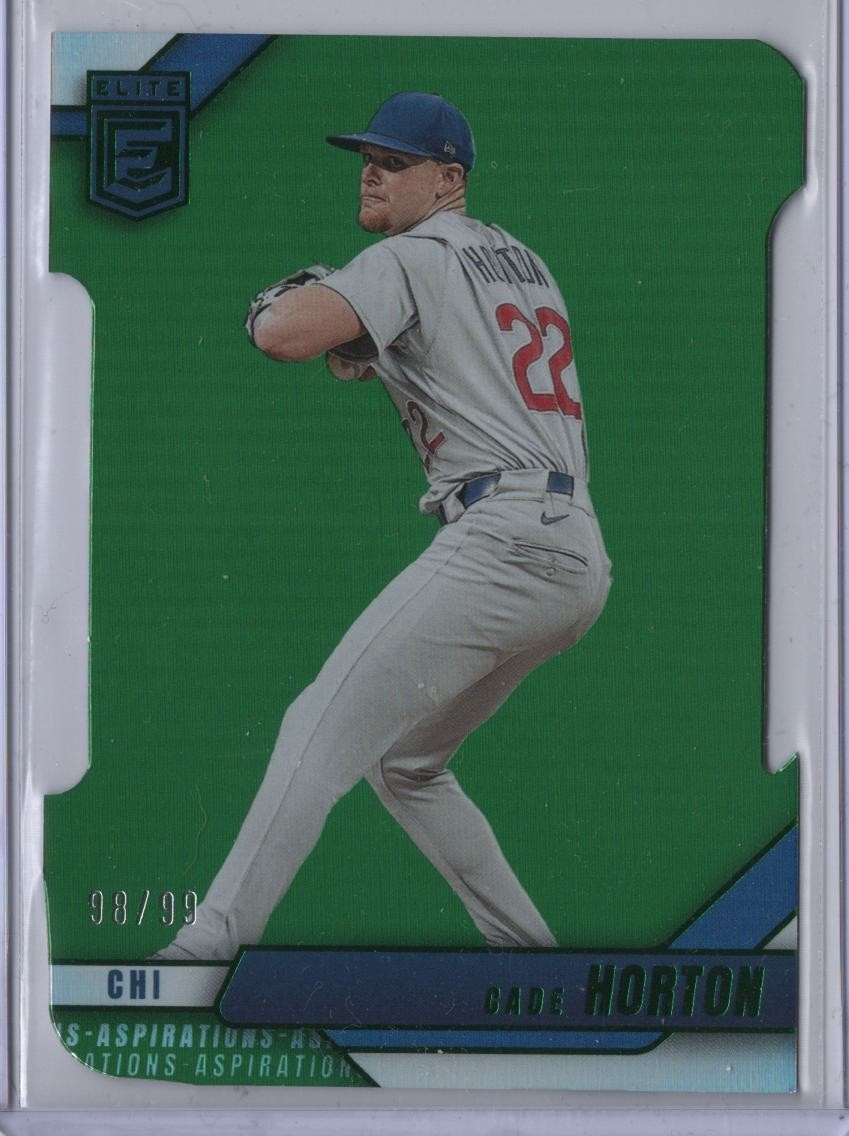 2026 Panini Donruss Elite Aspirations Cade Horton Cubs #11 98/99 Green Cutout