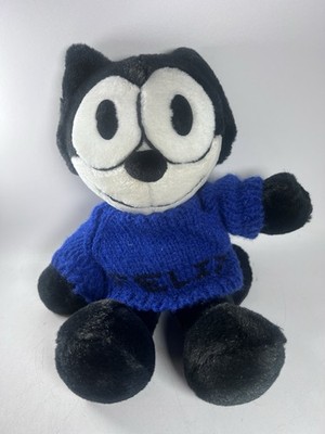 Vintage Felix The Cat With Blue Sweater Animal Plush Toy Stuffed Animal Rare